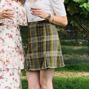 Vintage Plaid Y2K Pleated Skirt